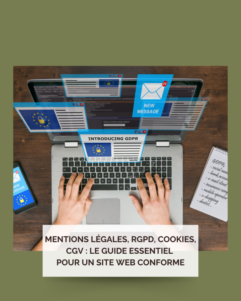 Lire la suite à propos de l’article Mentions légales, RGPD, cookies, CGV : le guide essentiel pour un site web conforme