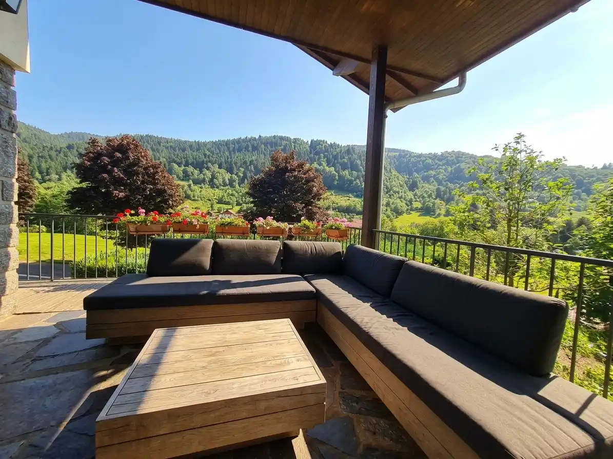vue terrasse - chalet la bresse